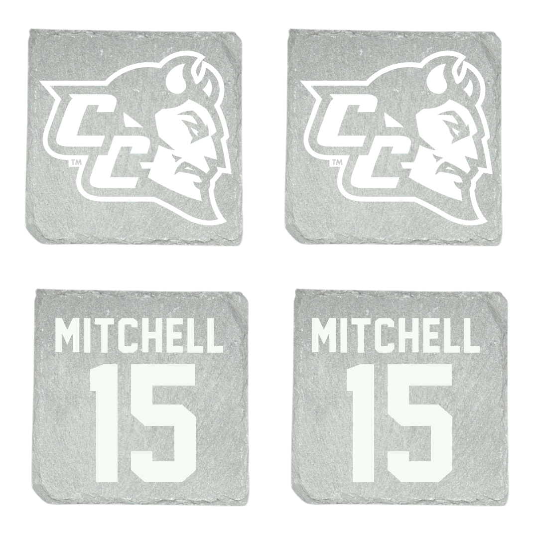 Central Connecticut State University Softball Stone Coaster (4 Pack)  - #15 Abigail Mitchell