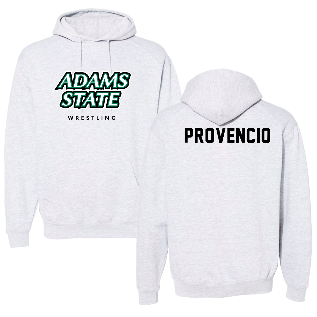Adams State University Wrestling Gray Block Hoodie - John Provencio