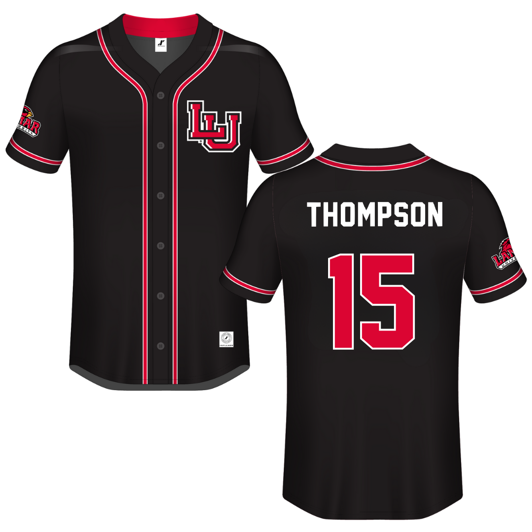 Lamar University Black Button-Down Jersey - #15 Roxy Thompson