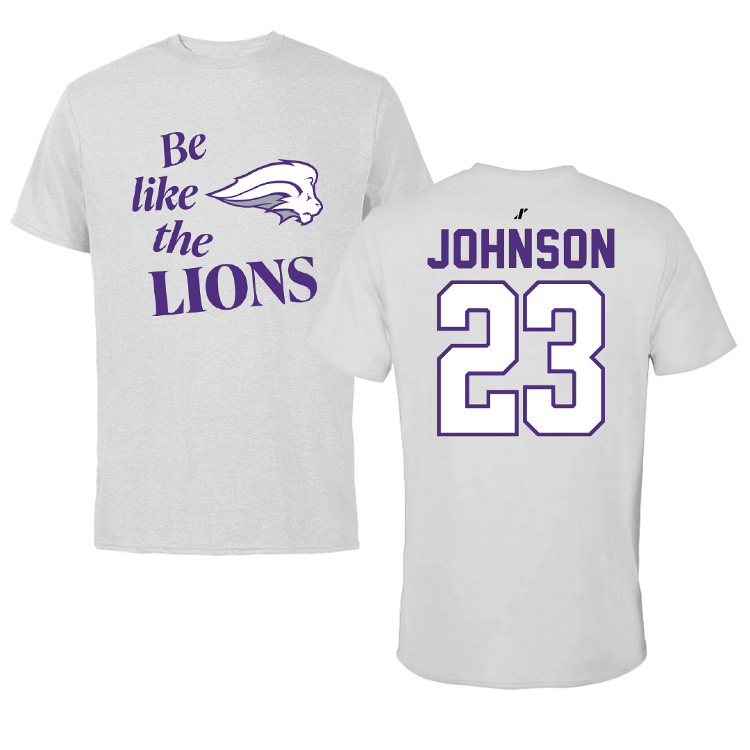 Nelson University Basketball Light Gray Be Like Us Tee - #23 Mikah Johnson