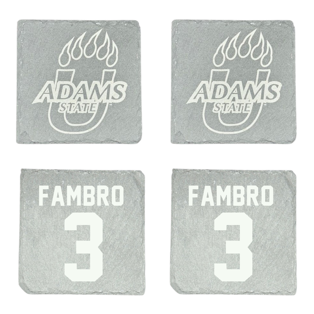 Adams State University Soccer Stone Coaster (4 Pack)  - #3 Jadon Fambro