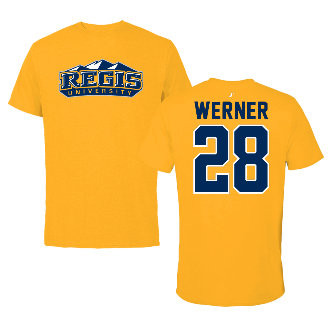 Regis University (Colorado) Soccer Gold Tee - #28 Lillian Werner