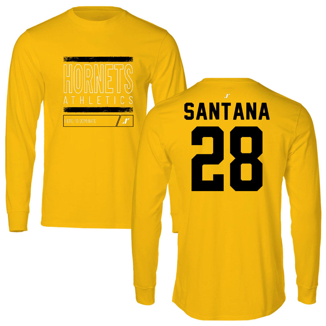 Alabama State University Baseball Gold Dominate Performance Long Sleeve - #28 Fabian Santana