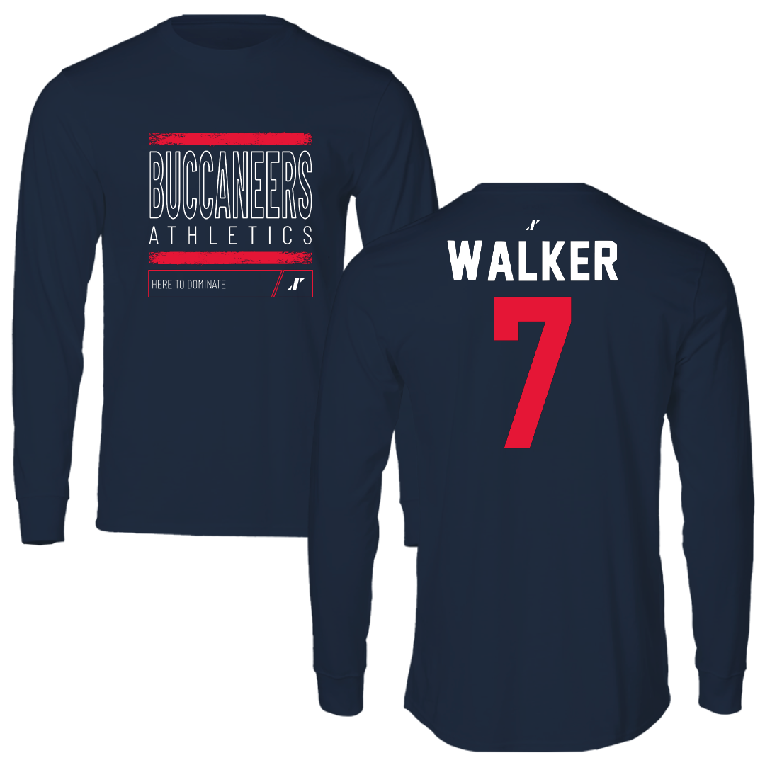 Christian Brothers University Baseball Navy Dominate Performance Long Sleeve - #7 Sam Walker