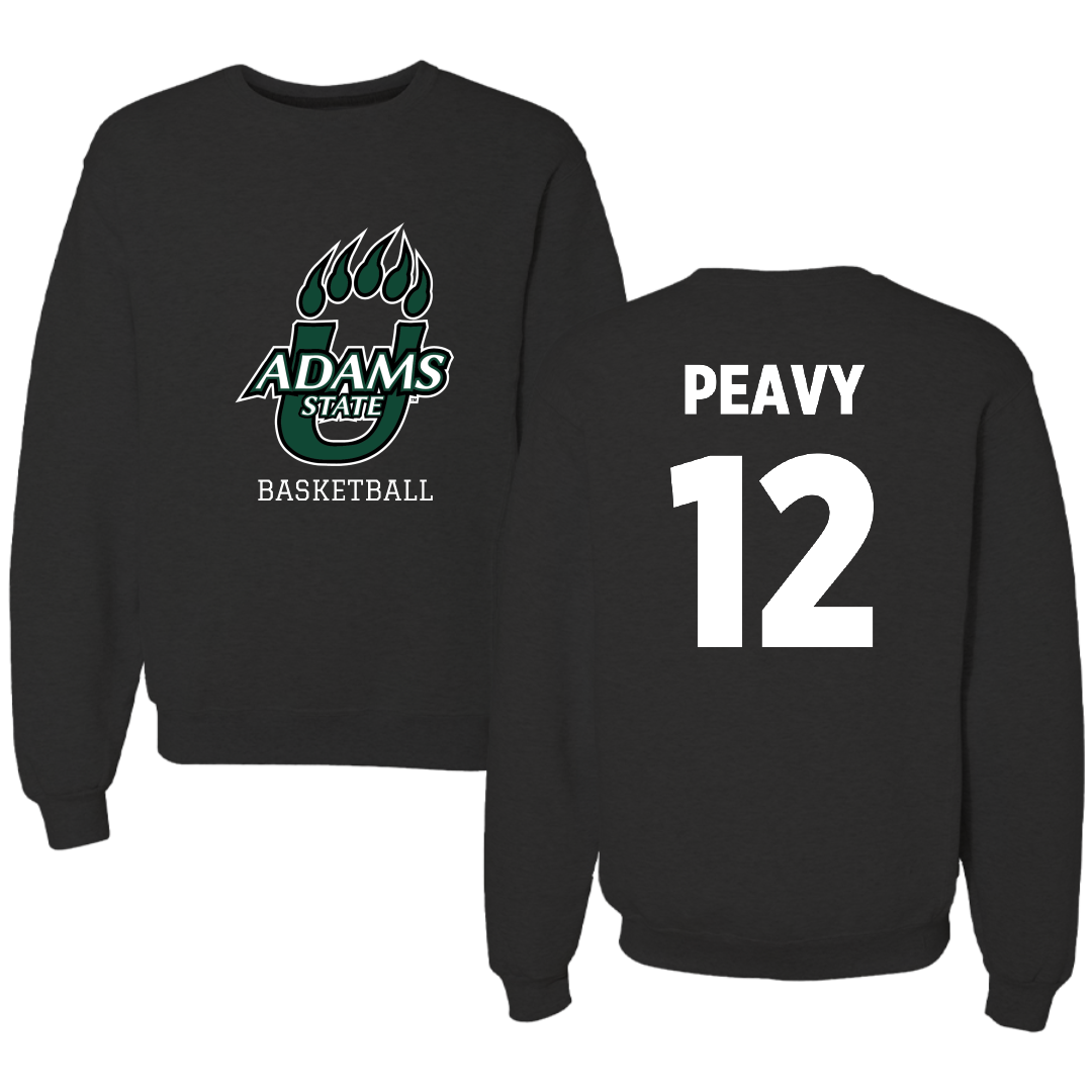 Adams State University Basketball Black State Crewneck - #12 Daisha Peavy