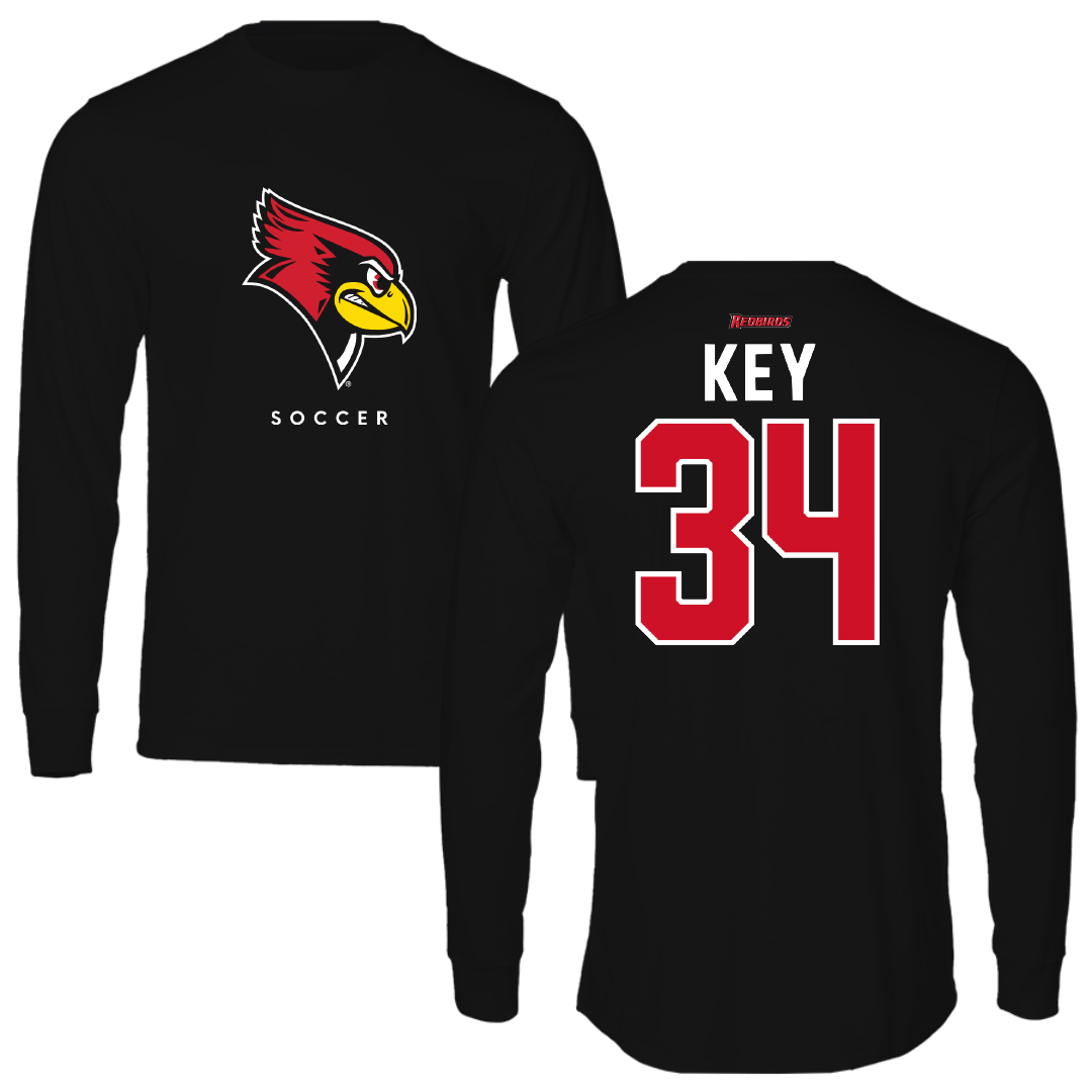 Illinois State University Soccer Black Mascot Long Sleeve - #34 Danica Key