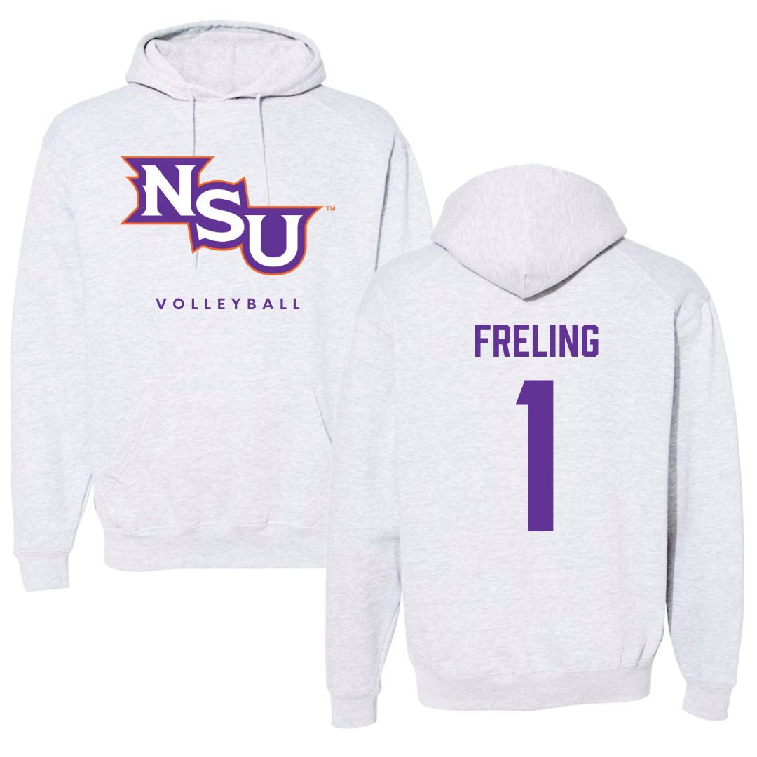Northwestern State University Volleyball Gray Hoodie - #1 Lorelei Freling