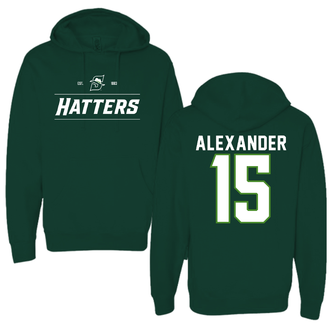 Stetson University Football Forest Green General Hoodie - #15 Kael Alexander