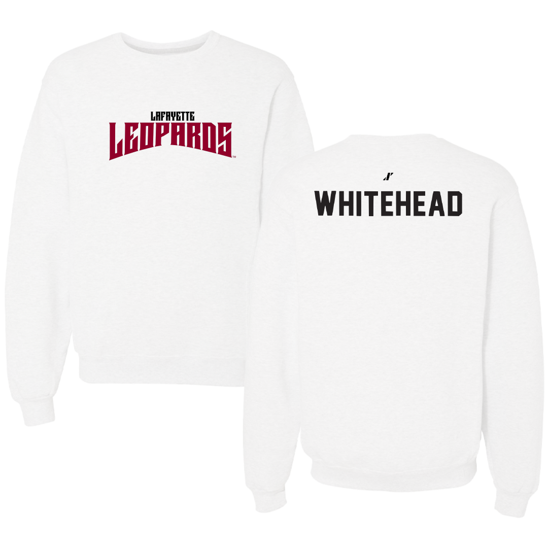Lafayette College Fencing White Classic Crewneck - Amir Whitehead