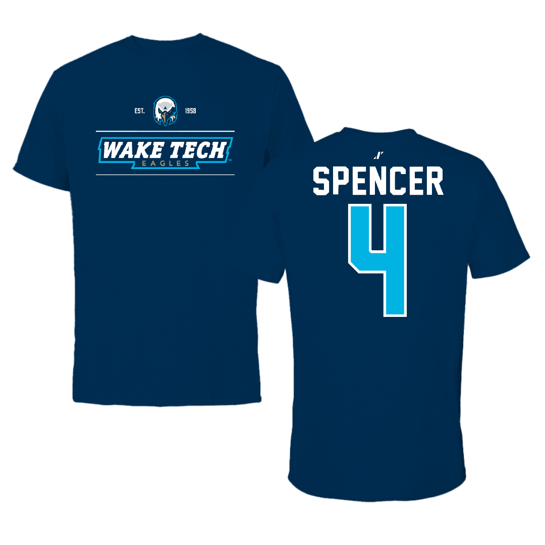 Wake Tech Community College Softball Navy General Tee - #4 Gabby Spencer