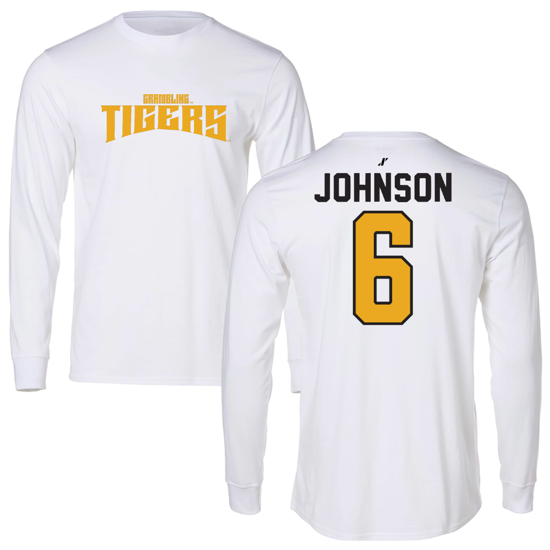 Grambling State University Soccer White Classic Performance Long Sleeve - #6 Morgan Johnson