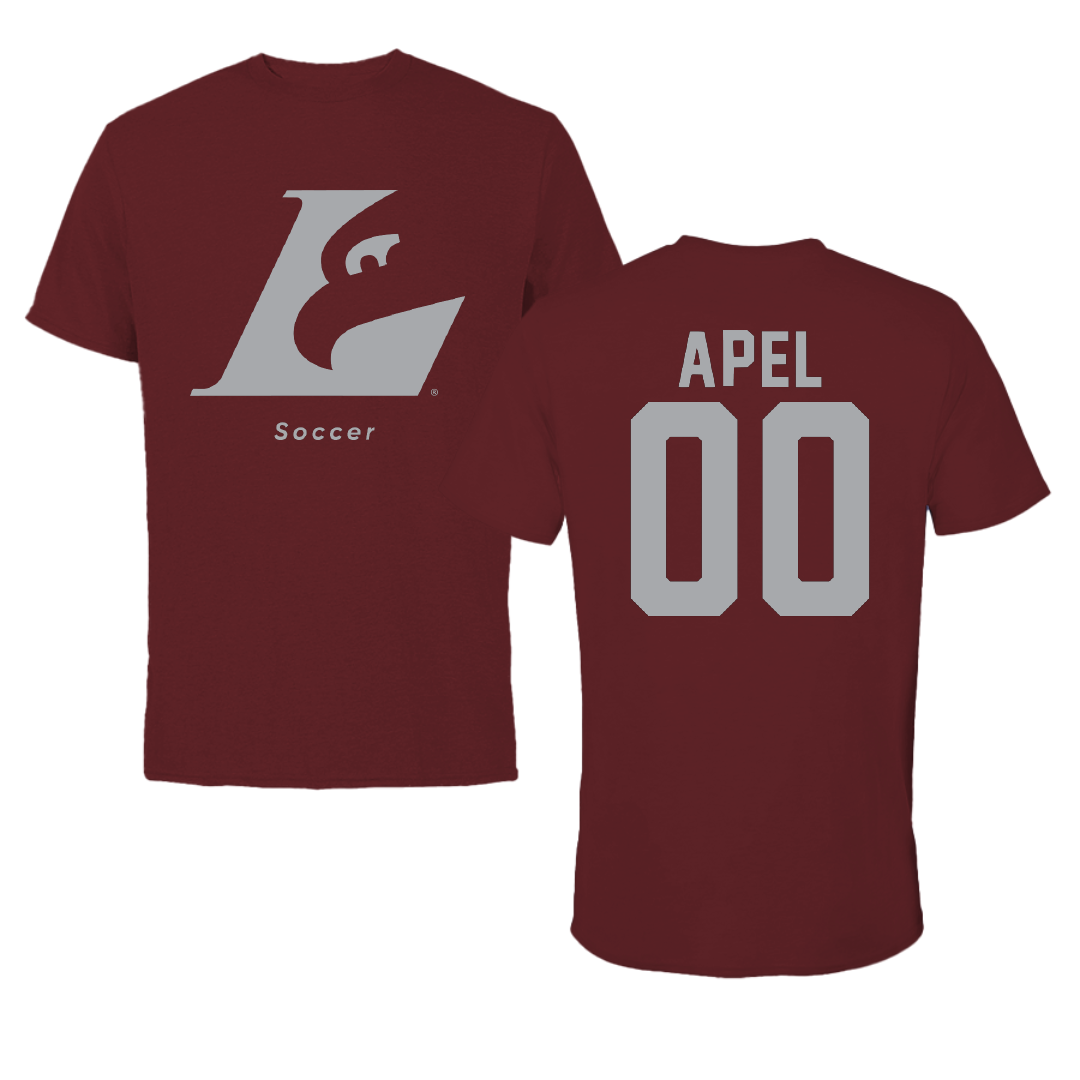 University of Wisconsin-La Crosse Soccer Maroon Tee - #00 Erelyn Apel