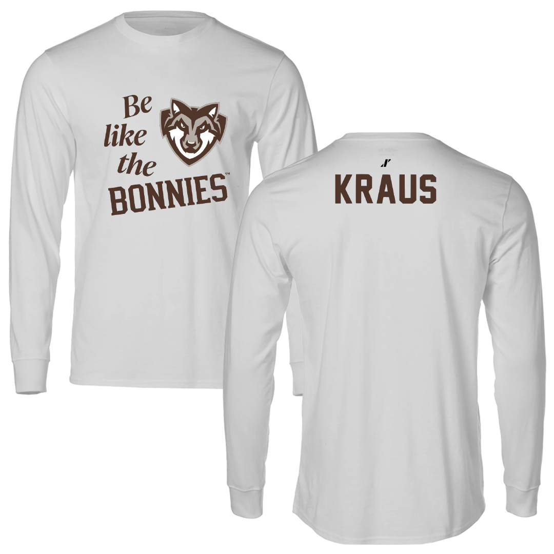 St. Bonaventure University Swimming & Diving Light Gray Be Like Us Performance Long Sleeve - Ellie Kraus