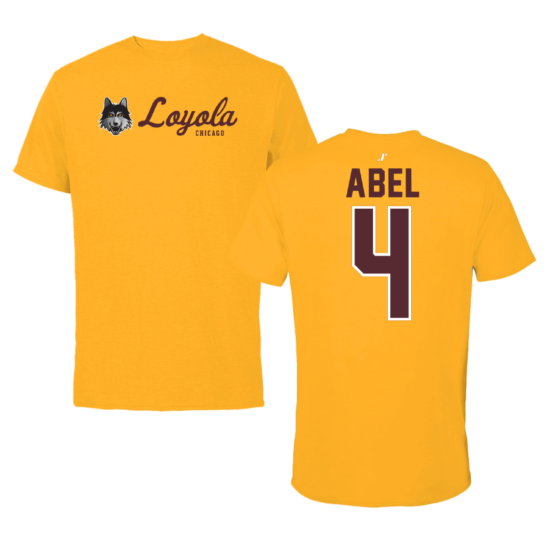 Loyola University-Chicago Soccer Gold General Performance Tee - #4 Alaina Abel