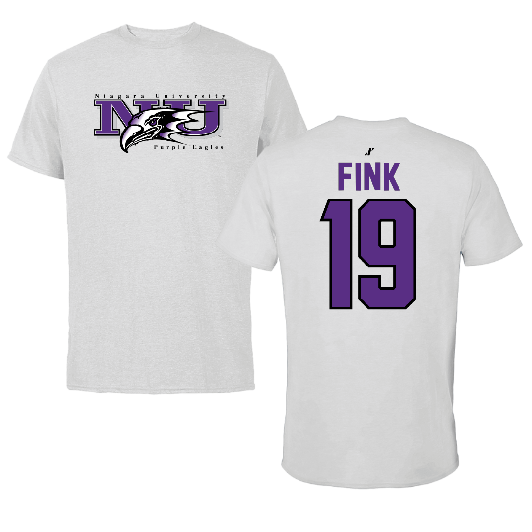 Niagara University Baseball Light Gray Tee - #19 Carter Fink