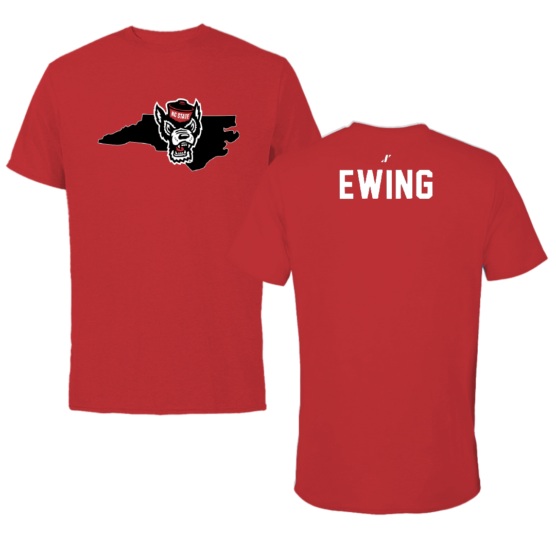 North Carolina State University Swimming & Diving Red State Performance Tee - JT Ewing