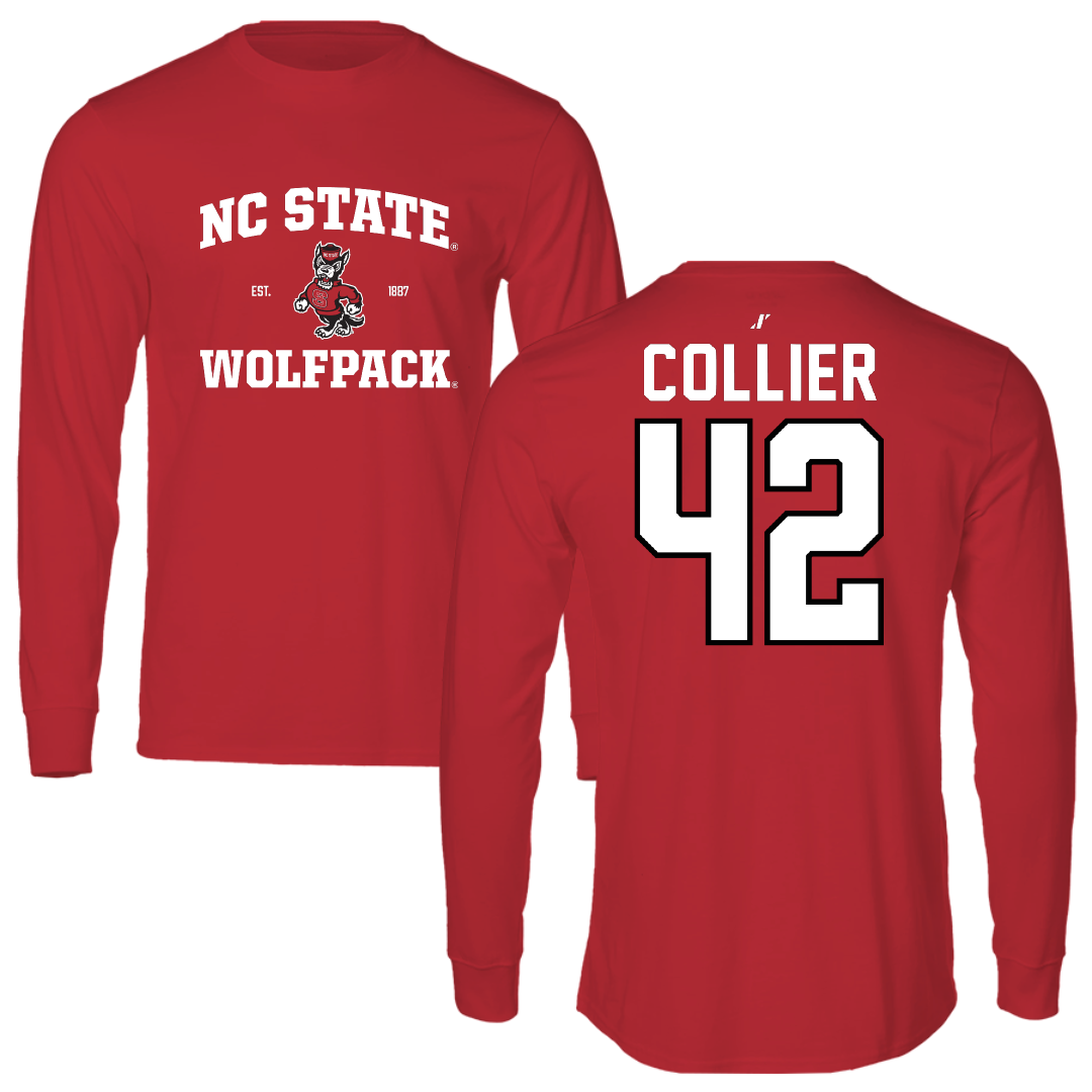 North Carolina State University Basketball Red General Long Sleeve - #42 Mallory Collier