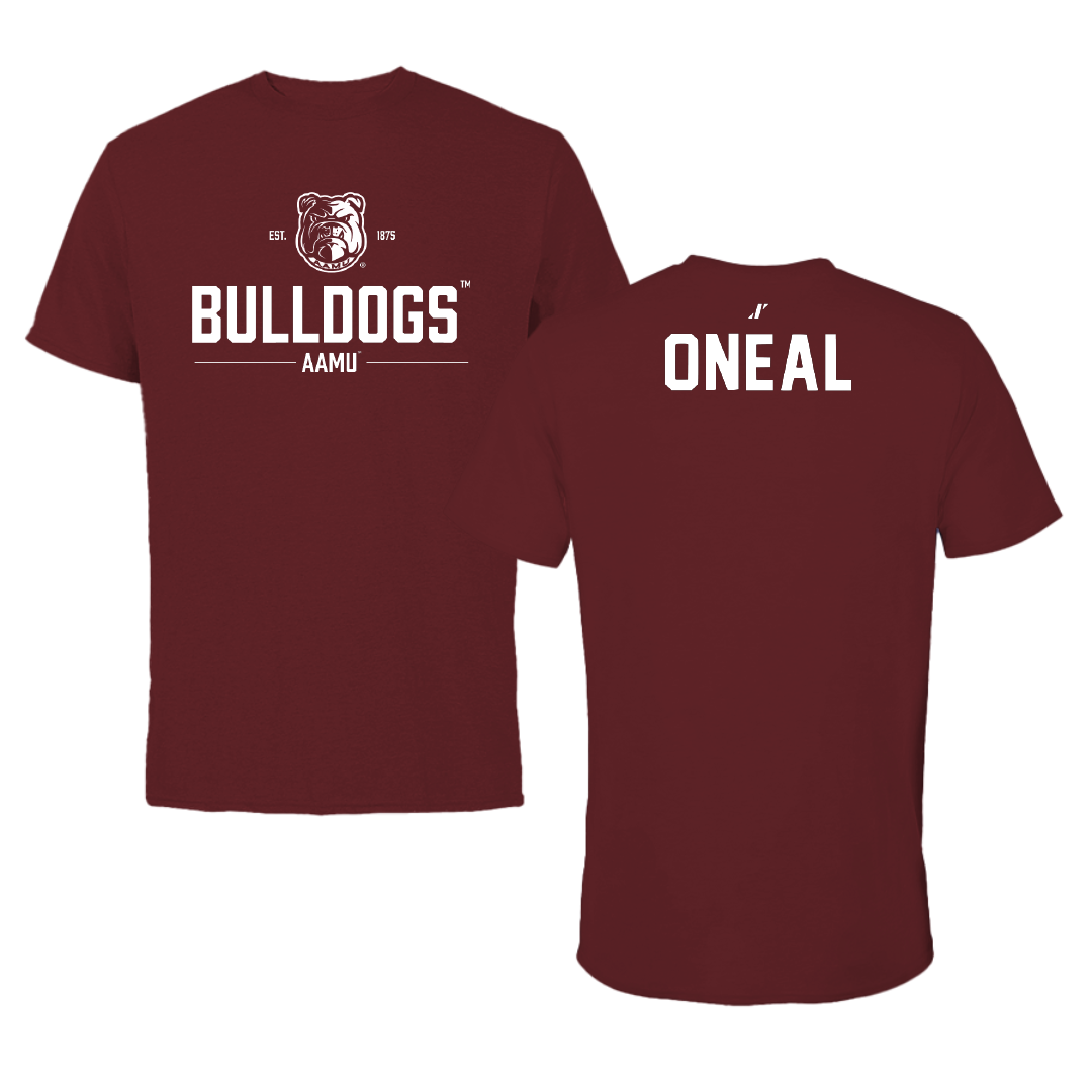 Alabama A&M University Baseball Maroon General Performance Tee - Xavier Oneal