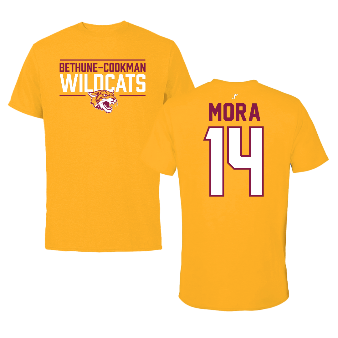 Bethune-Cookman University Volleyball Gold General Performance Tee - #14 Gianna Mora
