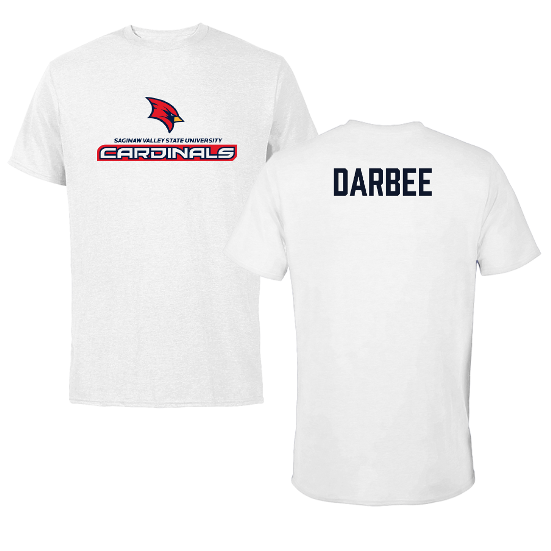 Saginaw Valley State University Swimming & Diving White Performance Tee - Kaylene Darbee