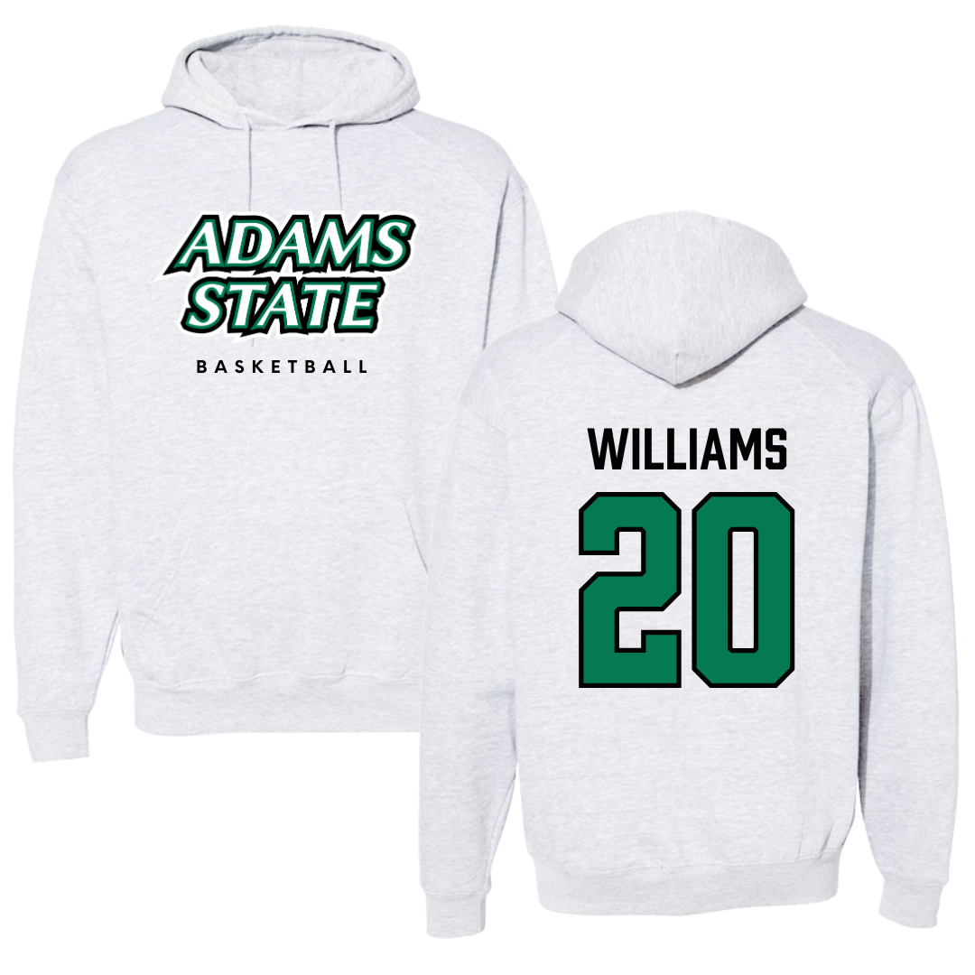 Adams State University Basketball Gray Block Hoodie - #20 Luke Williams