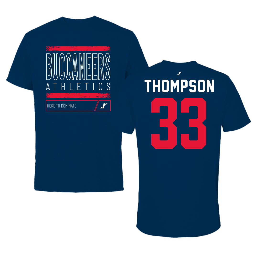 Christian Brothers University Basketball Navy Dominate Performance Tee - #33 Christian Thompson