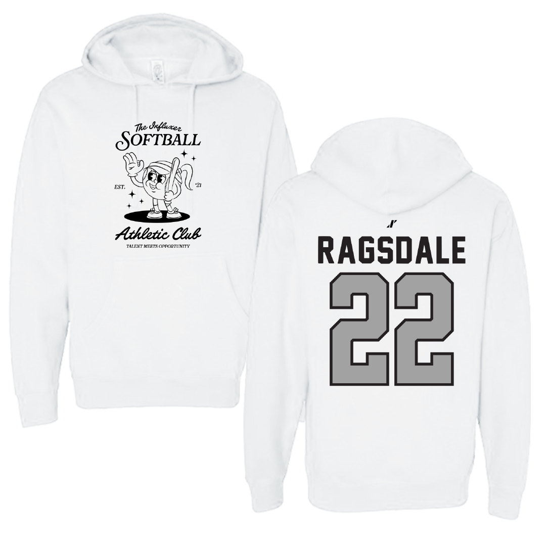 Softball White Influxer Athletic Club Hoodie - #22 Bailie Ragsdale