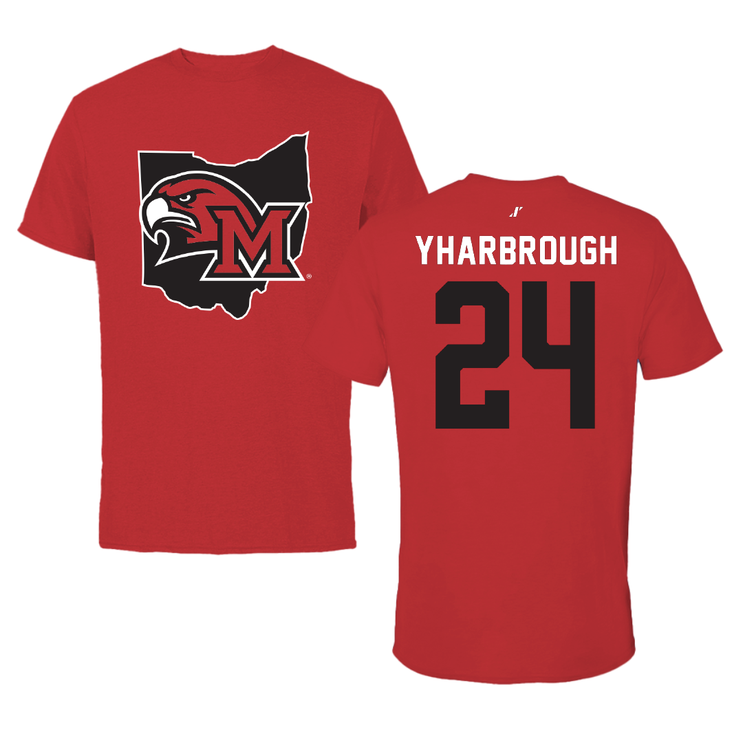 Miami University (Ohio) Football Red State Tee - #24 Mychal Yharbrough