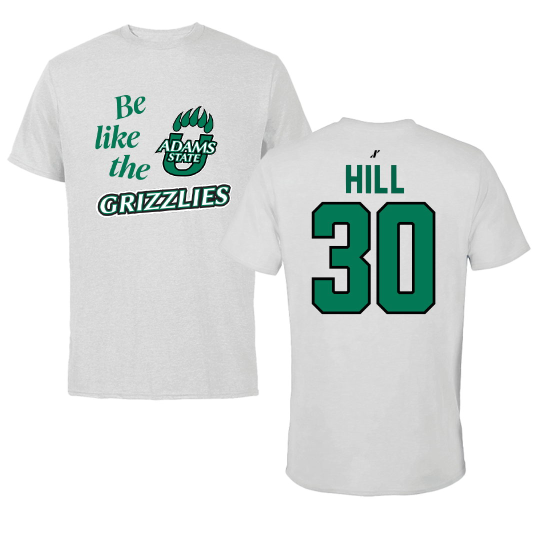 Adams State University Basketball Light Gray Be Like Us Tee - #30 Taejhuan Hill