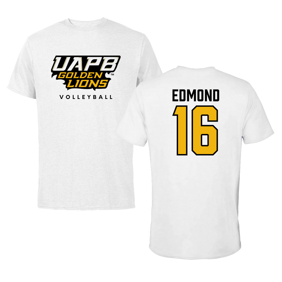 University of Arkansas-Pine Bluff Volleyball White Performance Tee - #16 Ariyonna Edmond