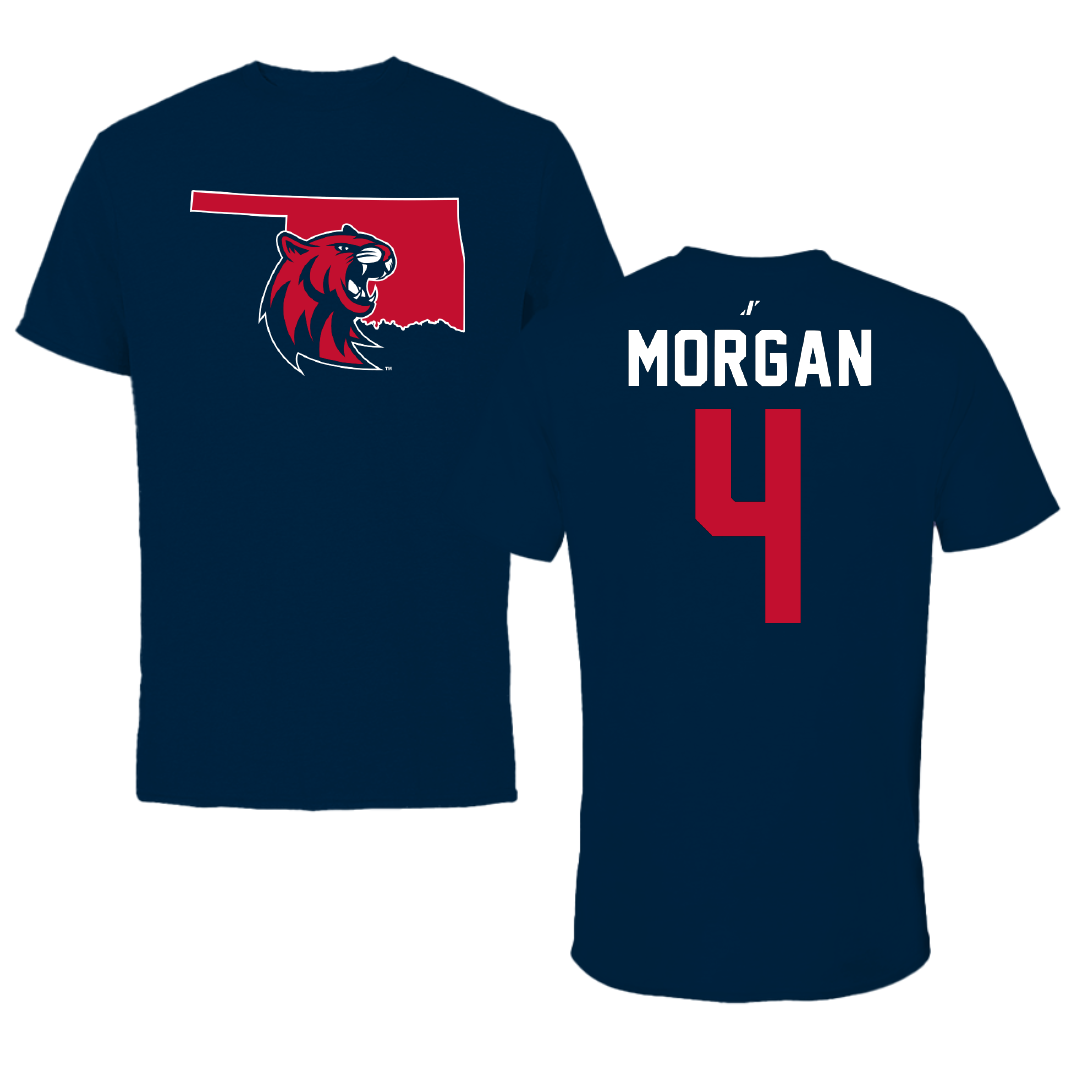 Rogers State University Softball Navy State Performance Tee - #4 RayLin Morgan