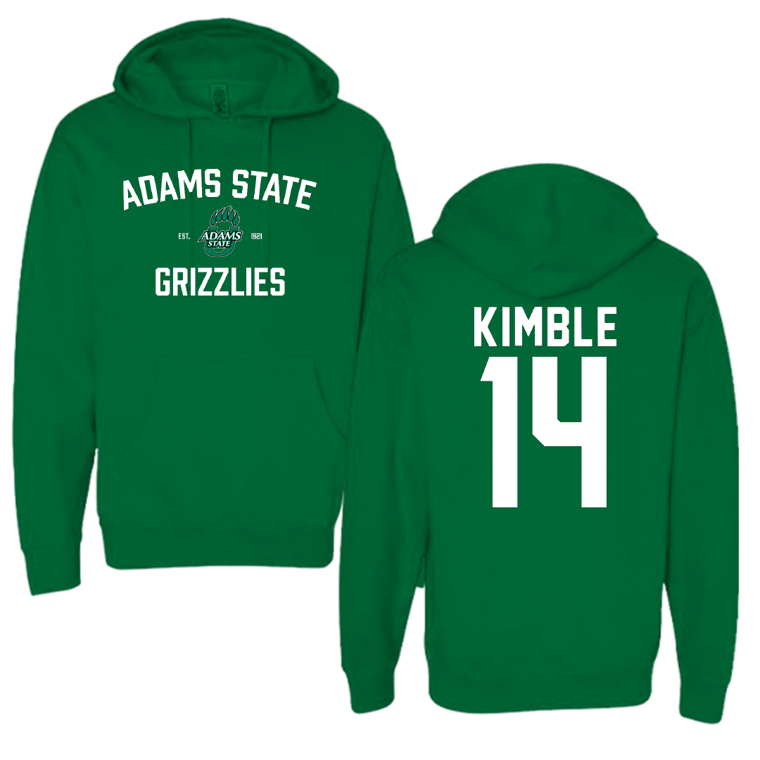 Adams State University Basketball Green General Hoodie - #14 Cam Kimble