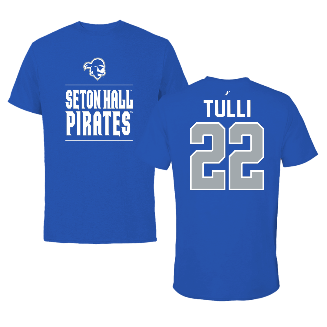 Seton Hall University Volleyball Blue General Tee - #22 Hanna Tulli