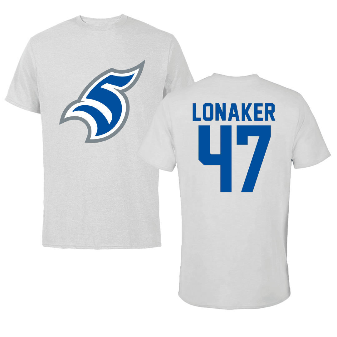 Thomas More University Football Light Gray Tee - #47 Jack Lonaker