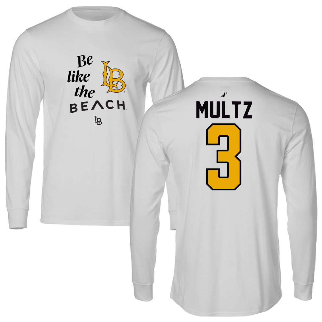 Long Beach State University Water Polo Light Gray Be Like Us Performance Long Sleeve - #3 Hailey Multz