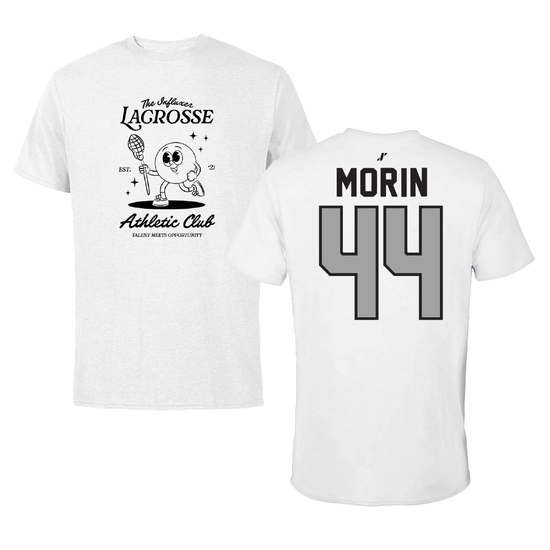 Lacrosse White Influxer Athletic Club Tee - #44 Sam Morin