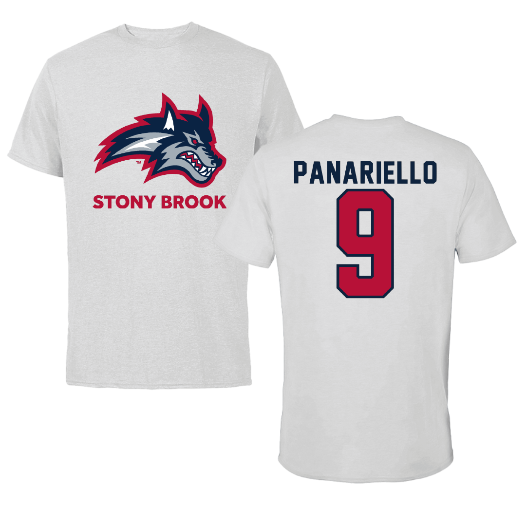 Stony Brook University Baseball Light Gray Performance Tee - #9 Ty Panariello