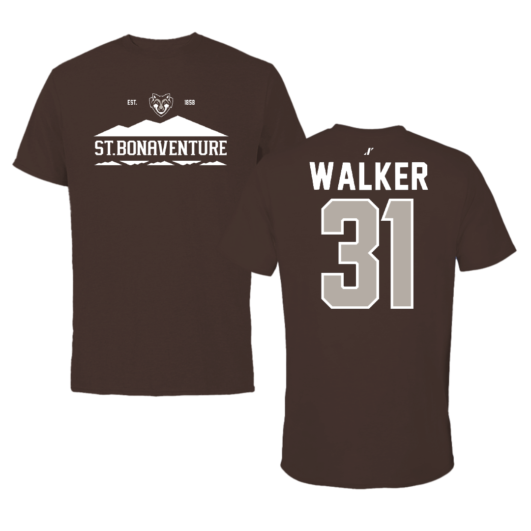 St. Bonaventure University Baseball Brown General Tee - #31 Kade Walker