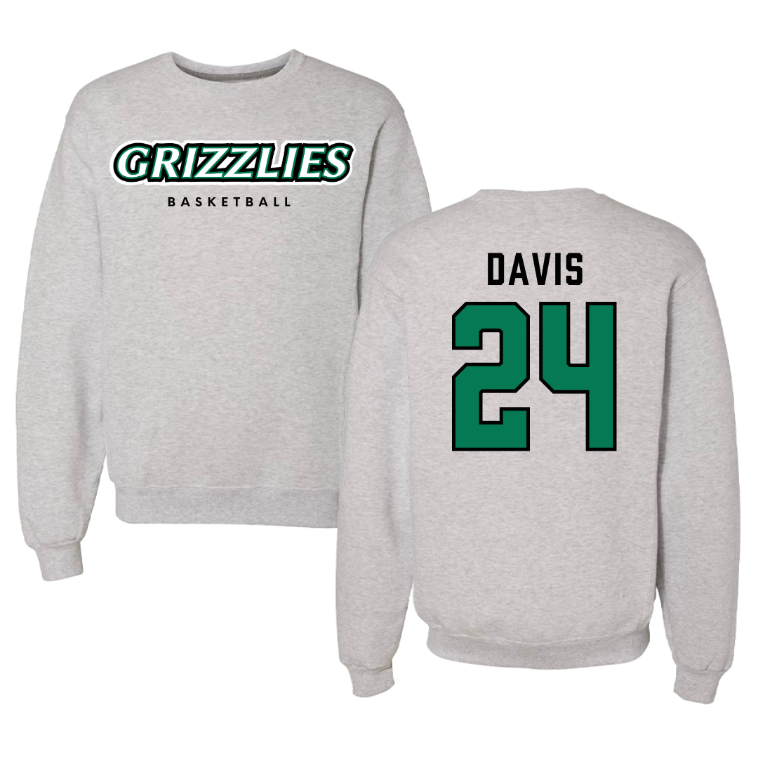 Adams State University Basketball Gray Grizzlies Crewneck - #24 Riahana Davis