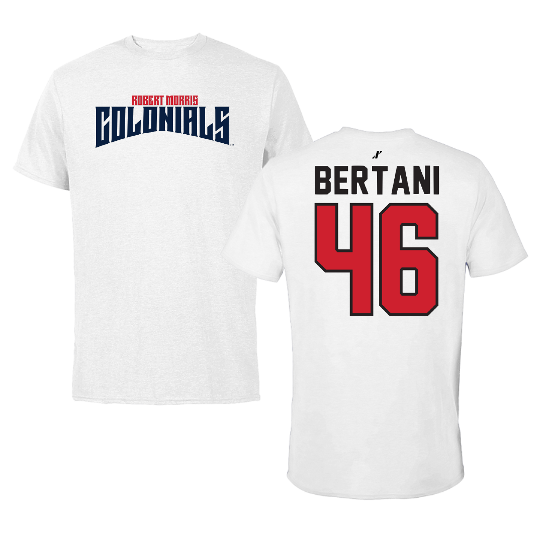 Robert Morris University Softball White Classic Performance Tee - #46 Bailee Bertani