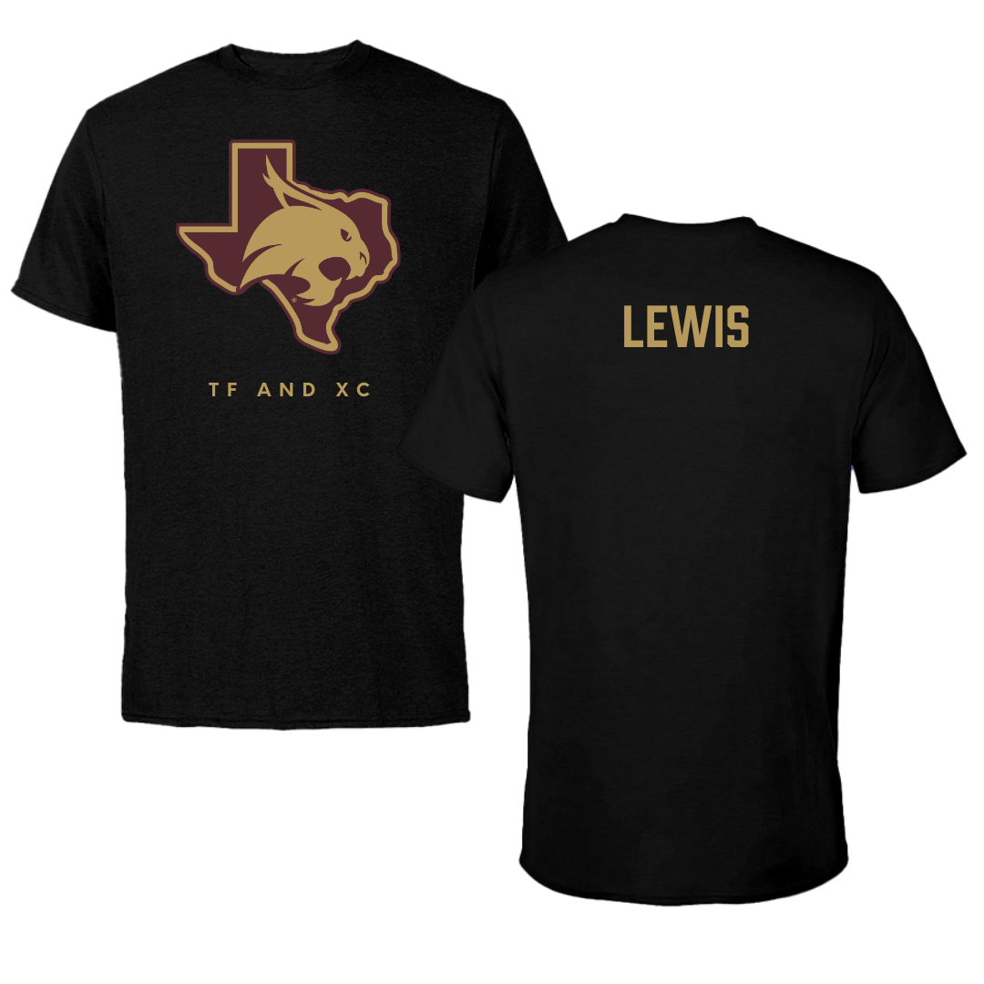 Texas State University TF and XC Black Performance Tee - Kaylee Lewis