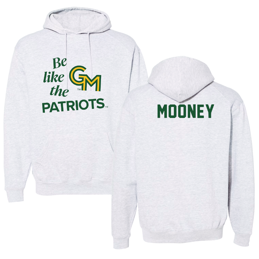 George Mason University Swimming & Diving Light Gray Be Like Us Hoodie - Regan Mooney