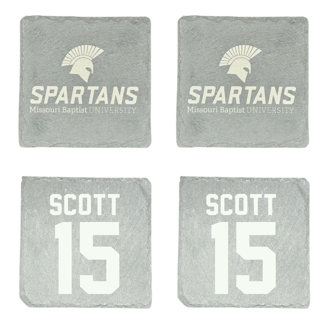 Missouri Baptist University Lacrosse Stone Coaster (4 Pack)  - #15 Ashton Scott