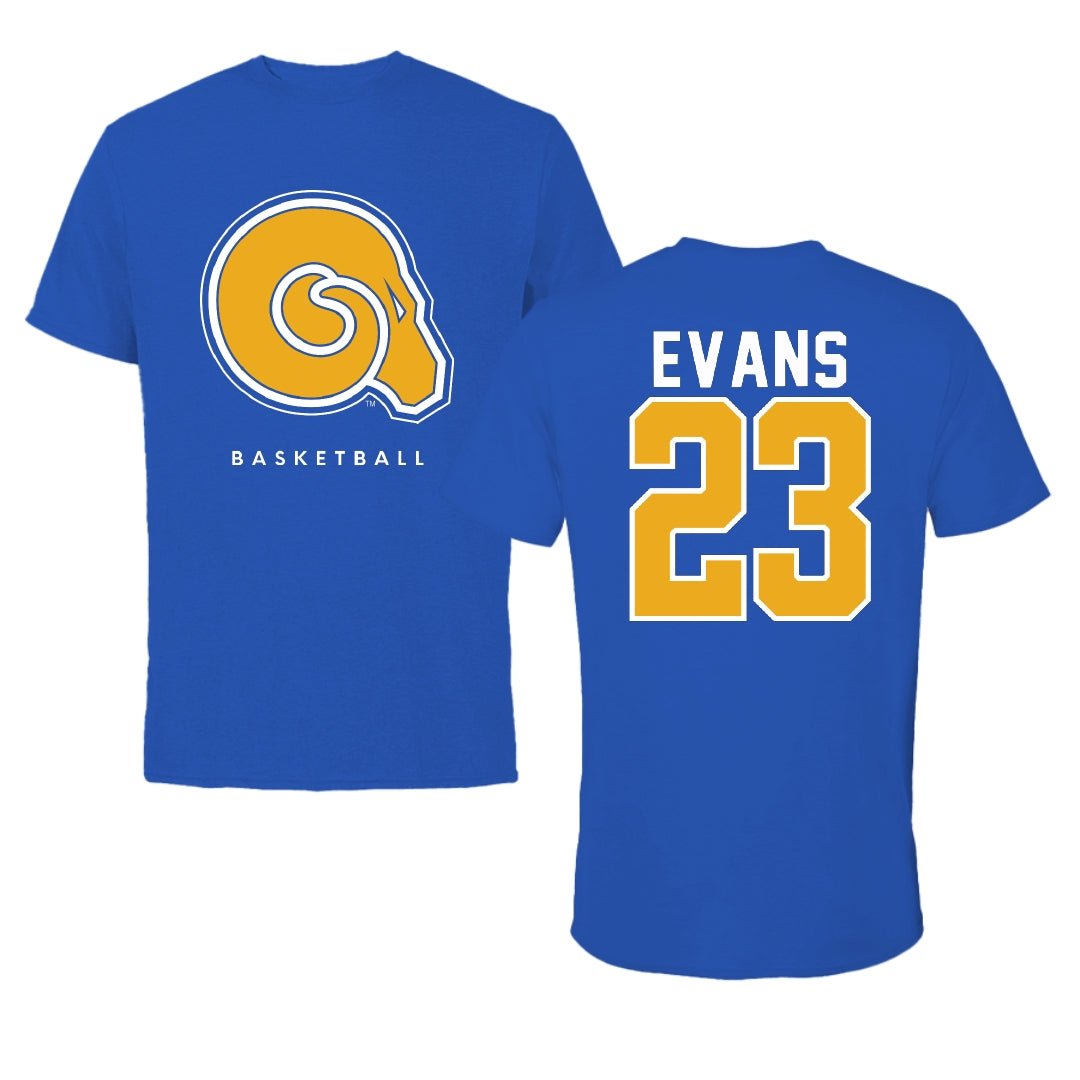 Albany State University Basketball Blue Tee - #23 Cameron Evans
