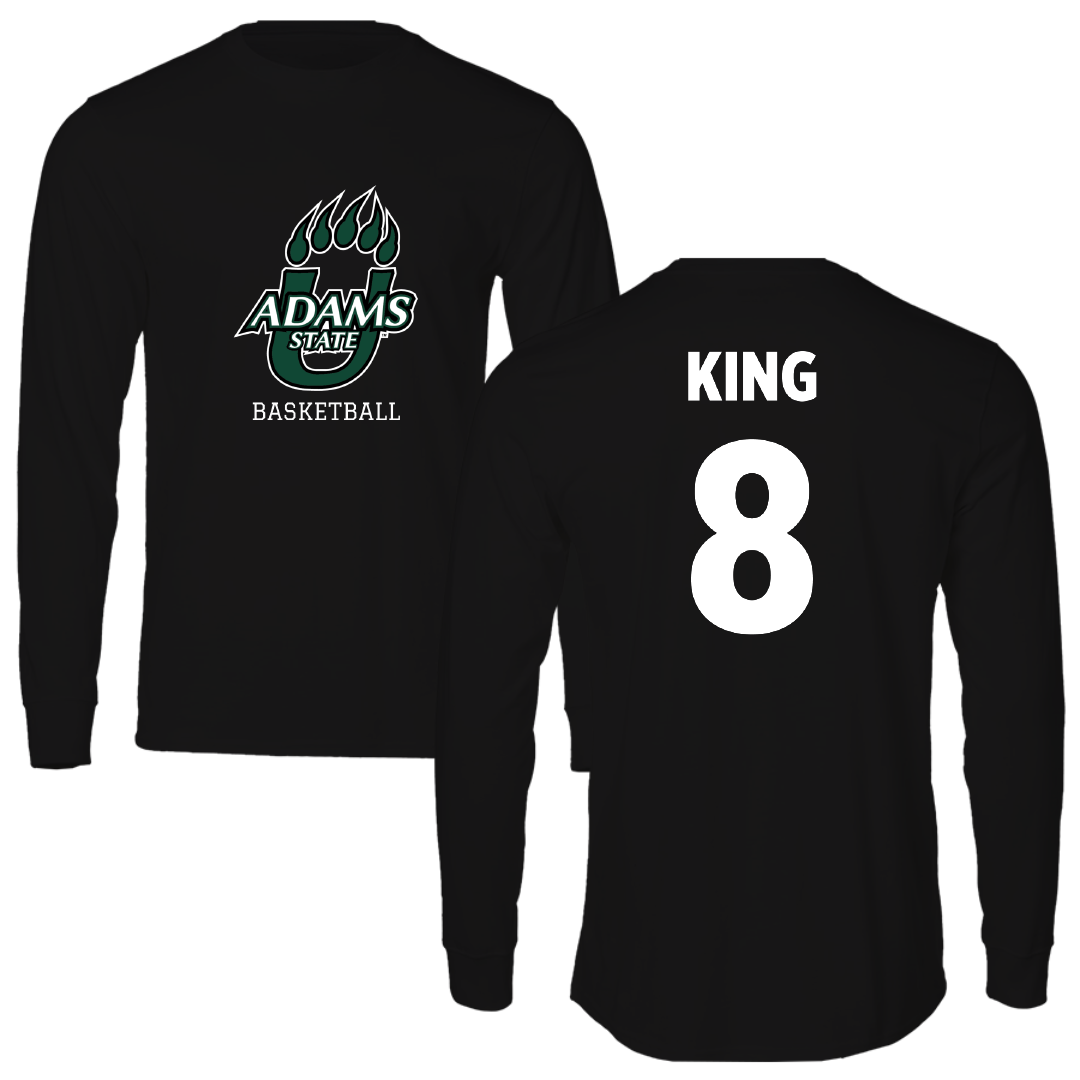 Adams State University Basketball Black State Performance Long Sleeve - #8 Jayce King