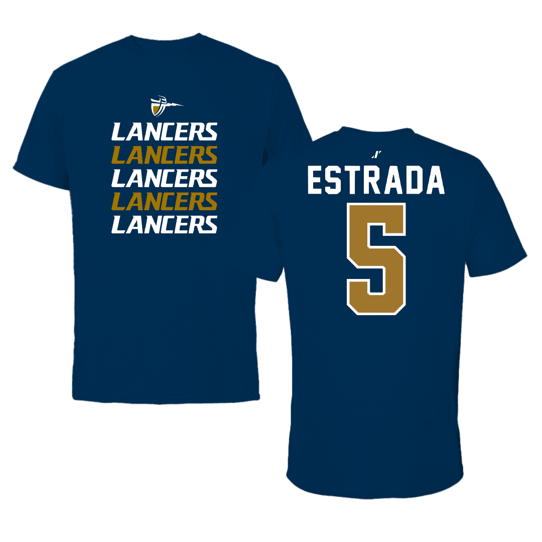 California Baptist University Softball Navy General Performance Tee - #5 Priscilla Estrada