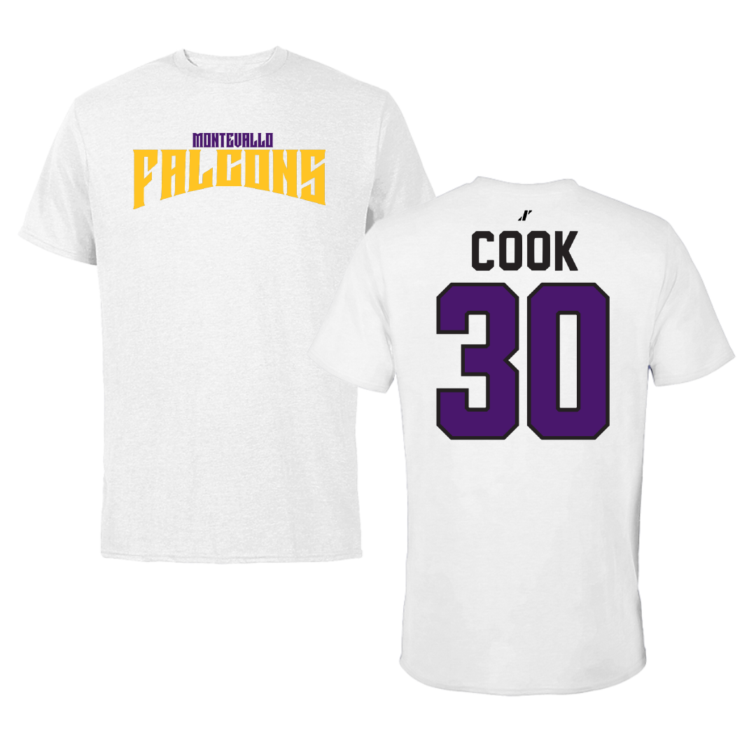 University of Montevallo Basketball White Classic Tee - #30 Savannah Cook