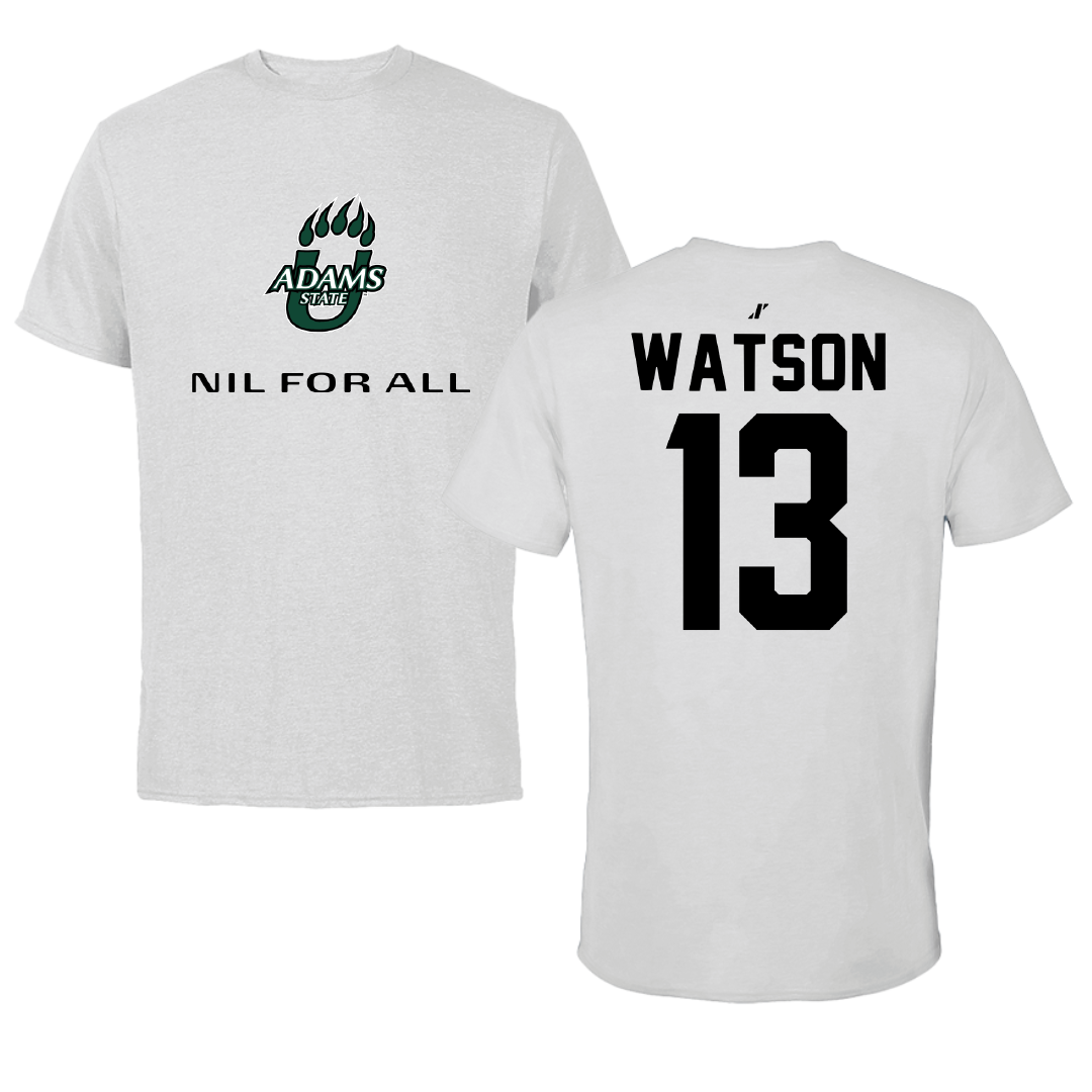 Adams State University Basketball Light Gray NIL for ALL Performance Tee - #13 Celina Watson