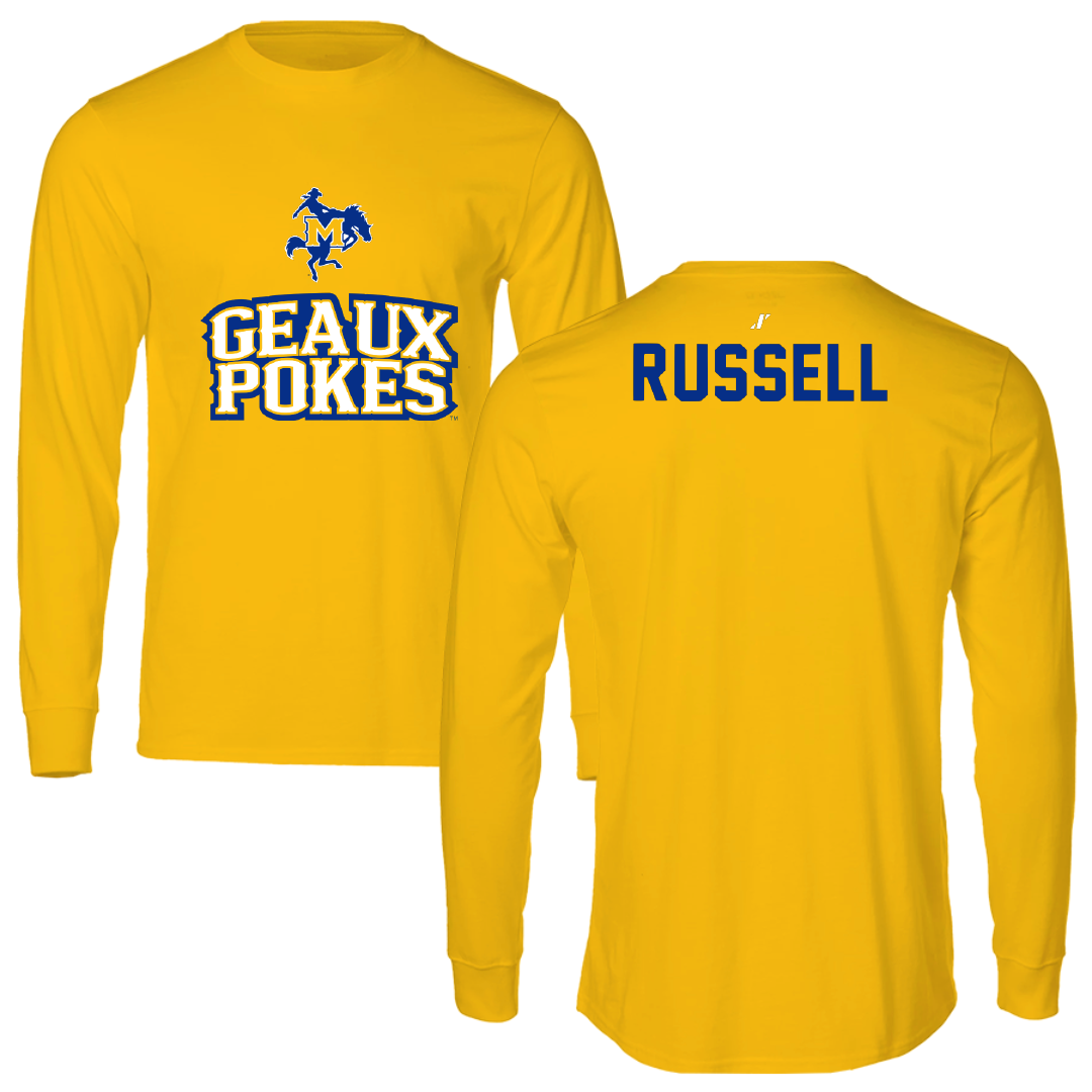McNeese State University TF and XC Gold General Long Sleeve - Jaslyn Russell