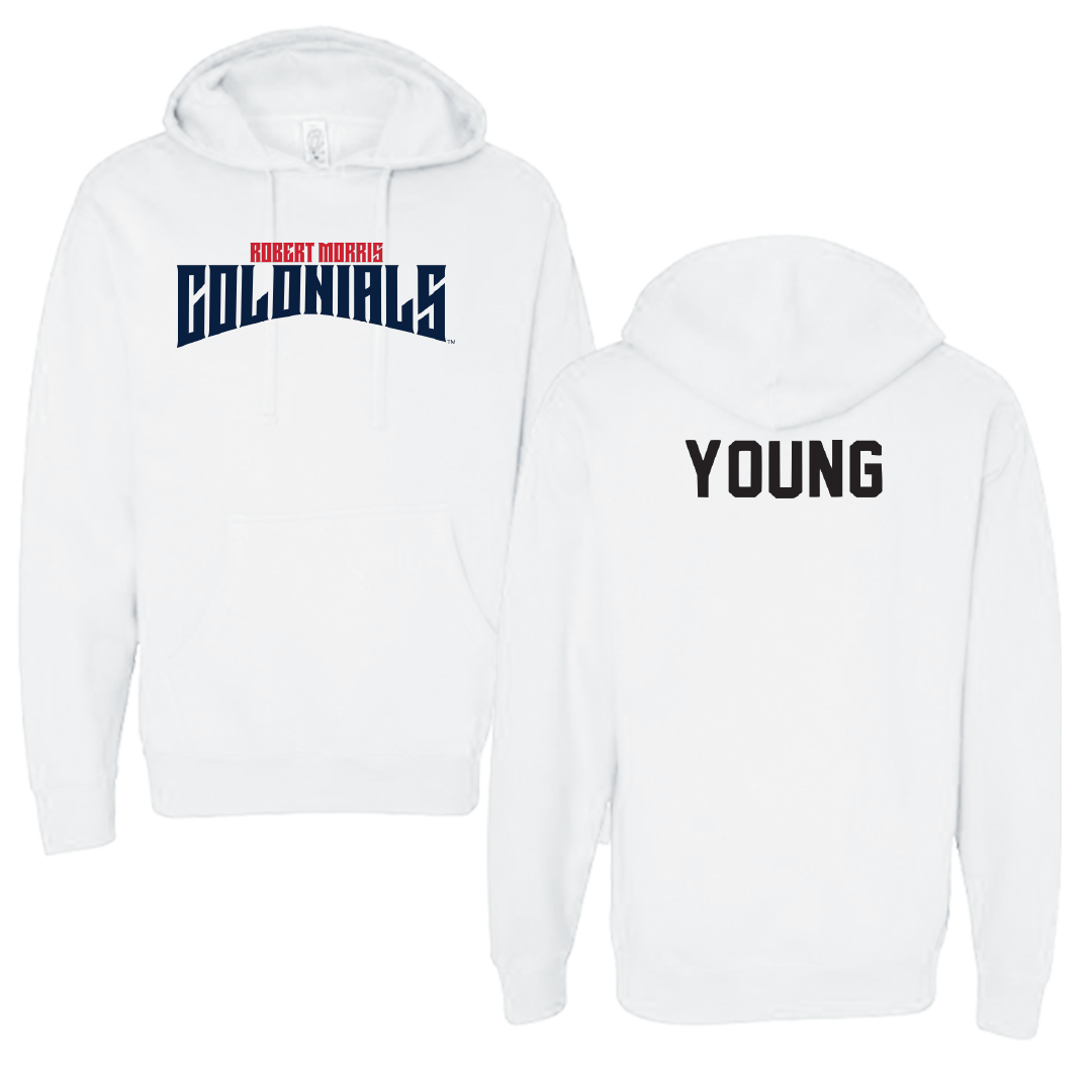 Robert Morris University Football White Classic Hoodie - Max Young